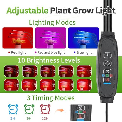 Mini Greenhouse with LED Grow Light & Timer, 36"x20"x33" - style: 36" Lx20 Wx33 H