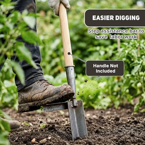 Gardening Step Shovel Heavy Duty, Thickened Steel Foot Operated Garden Tool
