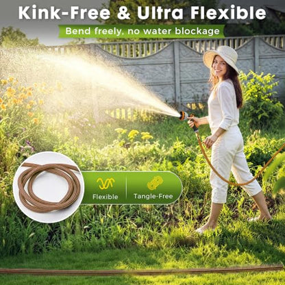 Garden Hose 25FT, Lightweight Flexible Water Hose