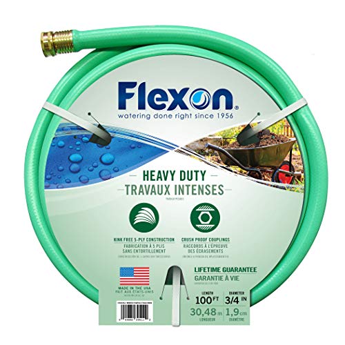 Flexon 3/4" x 100ft Heavy Duty Garden Hose - size: 0.75 Inch, style: 100ft