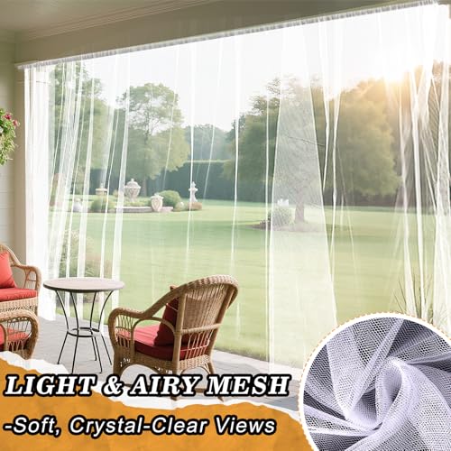 2Pcs 33x10ft Mesh Mosquito Net, Also for Halloween White Gauze Cloth - color: White, size: 13x10ft