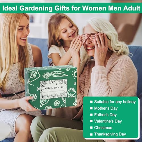 Gardening Tool Set Gifts for Women, Heavy Duty Garden Tools with Handbag