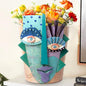 Mrlikale Abstract Face Planter Pots, Unique Head Planter with Drainage Hole - color: Abstract Face 2, size: Large