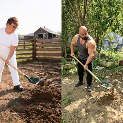 Heavy Duty Digging Shovel for Garden - Digging Spading Fork - size: Square Head