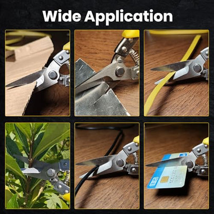 8.7 Inch Tin Snips Comes with 8.5 Inch SK5 Steel Pruning Shears