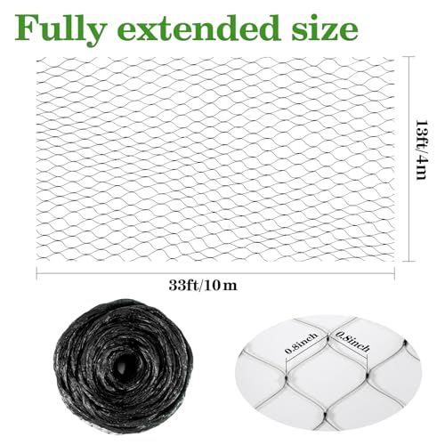 MAQIHAN 13x33ft Bird Netting for Garden - Mesh Net for Garden Protection