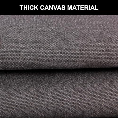Unisex Woodworking Work Apron, 16oz Multi-Pocket Canvas Apron - color: Grey