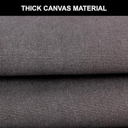 Unisex Woodworking Work Apron, 16oz Multi-Pocket Canvas Apron - color: Grey