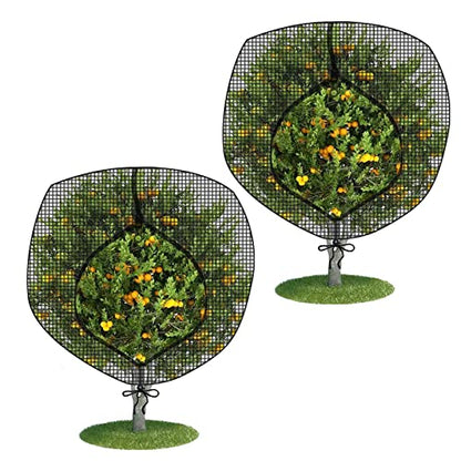 FONUNO Fruit Tree Netting with Zipper Birds Netting for Fruit Trees, Black - color: Black, size: 71 x 75 inch - 2 Pack