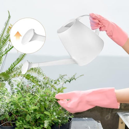 Plant Watering Can for Home Plant Garden 1/2 Gallon White - color: White
