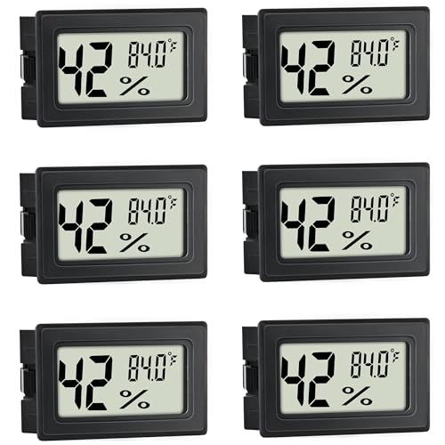 EWPJDK 6 Pack Mini Hygrometer Thermometer Indoor Humidity Meter Digital