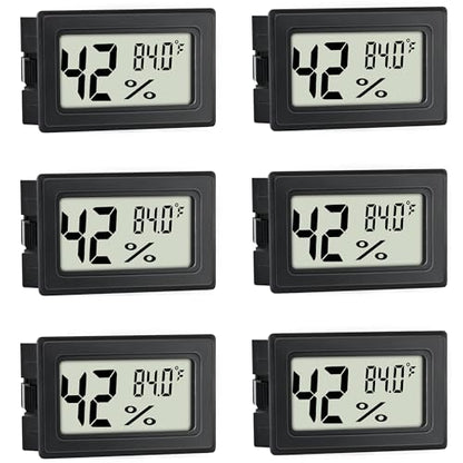 EWPJDK 6 Pack Mini Hygrometer Thermometer Indoor Humidity Meter Digital