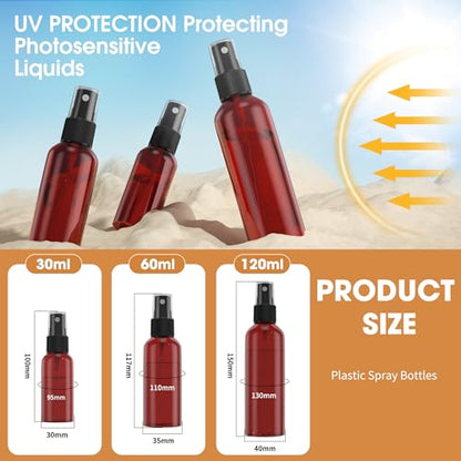 50Pack 4oz Spray Bottles 120ml Small Spray Bottle Bulk Fine Mist Sprayer - color: Red, size: 4oz-50PCS