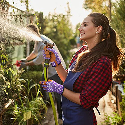 Bamllum Gardening Gloves for Women, Leather Garden Gloves - color: Purple