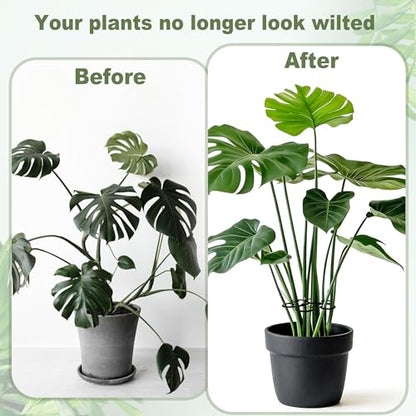 4PCS Metal Heart Stakes for Indoor Plants, 4.1 * 3.7 in Stackable Monstera Stem Support Hook for Growth, Stabilizer for Leaves & Adjustable Clamp Set Accessories for Climbing Plants (Heat) - style: C 4.1 * 3.7 in