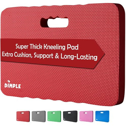 Dimple Kneeling Pad, High Density Thick Foam Comfort Kneeling Mats - color: Red, size: Single