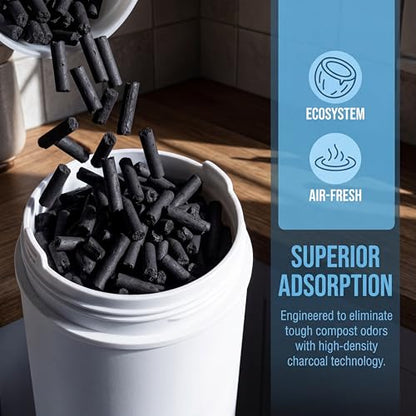 Odor Absorbing Activated Charcoal Filter Refills 2-Pack(2 Lbs/930g)