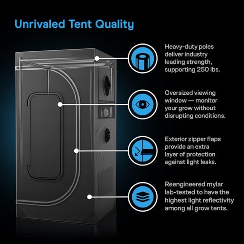 AC Infinity AI Grow System 4x4, 4-Plant Kit w/Self-Learning AI Controller - size: 48” x 48” x 80”