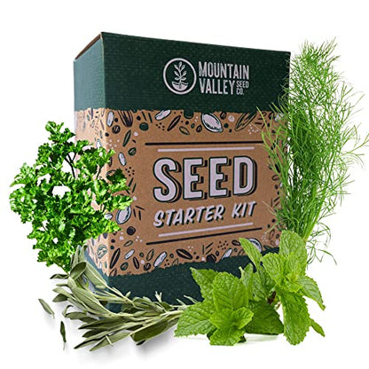 Mountain Valley Seed Co Culinary Indoor Herb Garden Starter Kit Deluxe - size: Deluxe