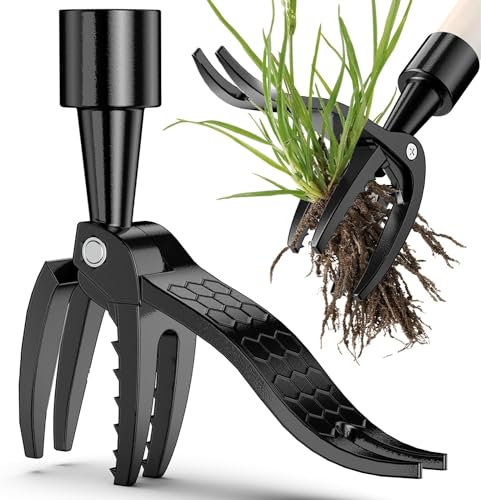 Weed Puller Tool Head Replacement, Weeding Puller Remover Tool Stand Up Heavy Duty for Yard Garden, 4 Claws Steel Head Artifact Uprooting Weeder Tool Design Easily Remove Weeds (No Handle)