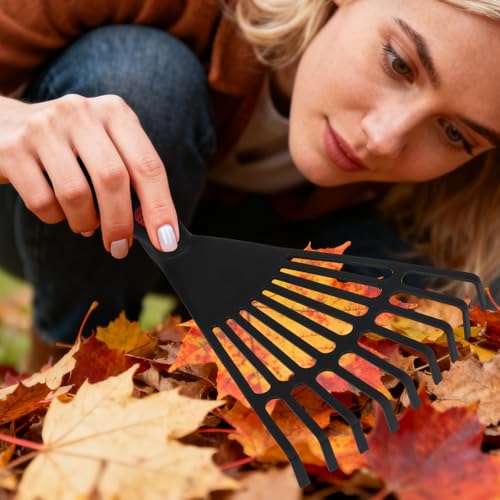 GANAZONO Small Rake Small Gardening Rake Leaf for Outdoor for Flower Bed with Handle Leaf for Garden s for Gardening Garden Grass Plastic