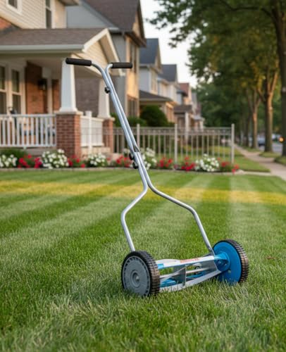 American Lawn Mower Company 2204-14 14-Inch 4-Blade Push Reel Lawn Mower - size: 14" 4 blade, 2.0