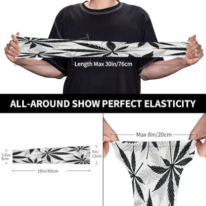 Marijuana Arm Sleeves Cannabis Weed Gardening Sleeves for Women Men - color: Marijuana 066