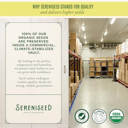 Sereniseed Certified Organic Herb Seeds 35-Pack | Non-GMO Heirloom Variety for Indoor Outdoor Culinary Gardening Gift Kit - size: 35-Pack