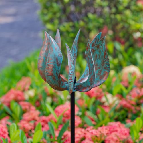 Viveta Wind Spinners Outdoor - 360 Degrees Swivel Kinetic Wind Spinner - color: Green-a