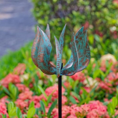 Viveta Wind Spinners Outdoor - 360 Degrees Swivel Kinetic Wind Spinner - color: Green-a