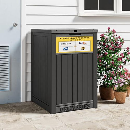 Package Delivery Box for Outside, Classic Black - color: 021 Classic Black