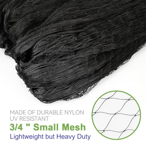 OGORI 50' x 50' Bird Netting Heavy Duty Nylon 3/4" Mesh Garden Netting Protect Fruit Trees, Plants and Vegetables - size: 50'×50'-3/4''