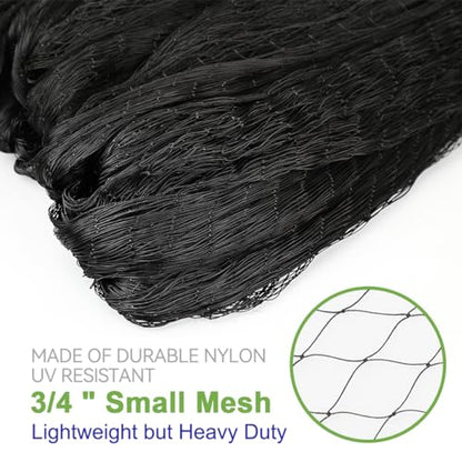 OGORI 25' x 100' Bird Netting Heavy Duty Nylon 3/4" Mesh Garden Netting Protect Fruit Trees, Plants and Vegetables - size: 25'×100'-3/4''