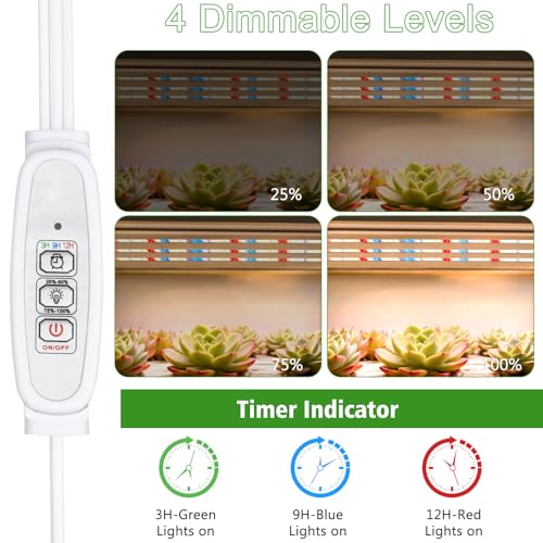 DBFAIRY Grow Strip Lights Plug-in LED Full Spectrum Plant Grow Light Strip