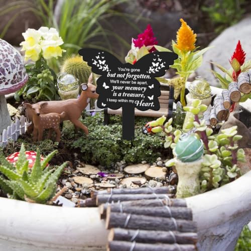 Acrylic Garden Stakes, Fairy Butterfly Yard Decor, Decorative Plant Pot Stakes for Garden, Lawn, Flower Bed, Patio, Porch and Seasonal Display (Heart Shape 1) - color: Heart Shape 1