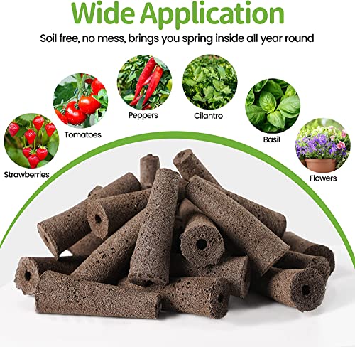 Grow Sponges, Replacement Root Growth Sponges Seed Pods Compatible with AeroGarden, Seedling Starter Sponges Kit for Hydroponic Indoor Garden System (40pcs Set) - size: 40pcs