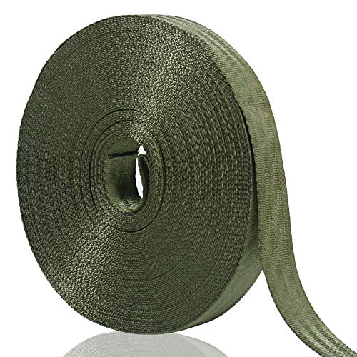 Tenn Well 65 Feet x 1 inch Green Nylon Tree Strap for Staking Support - color: Green