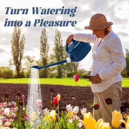 1 Gallon Watering Can, Outdoor Watering Can, Long Spout Water Can - color: Dark Blue, size: 1 Gallon