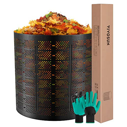 VIVOSUN 500 Gallon Outdoor Compost Bin, Expandable Composter - size: 500 Gallon