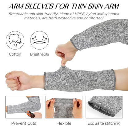 Neer 4 Pair Protective Arm Sleeves Cover,11.8 Inch,Gray - color: Gray, size: 11.8 Inch