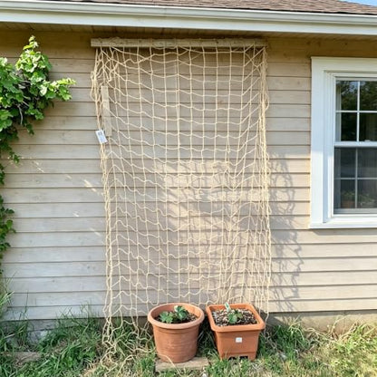 3.28 Ft *13.12 Ft Jute Trellis Netting, Heavy-Duty Garden Plant Climbing Support Net for Vining Fruits, Vegetables & Flower Plants. - size: 1M*4M