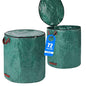 2 Pack 72 Gallons Reusable Yard Waste Bags with Lid Lawn Leaf Bags - style: 2pcs 72 gallons bags with lid