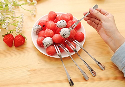 Crab Stainless Steel Forks, 5 Inches, 15Pcs - size: Silver