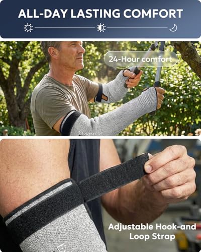 Evridwear Protective Arm Sleeves Arm Protectors for Thin Skin and Bruising Farmers,Gardening,Pet Grooming,Fragile Skin - size: Small