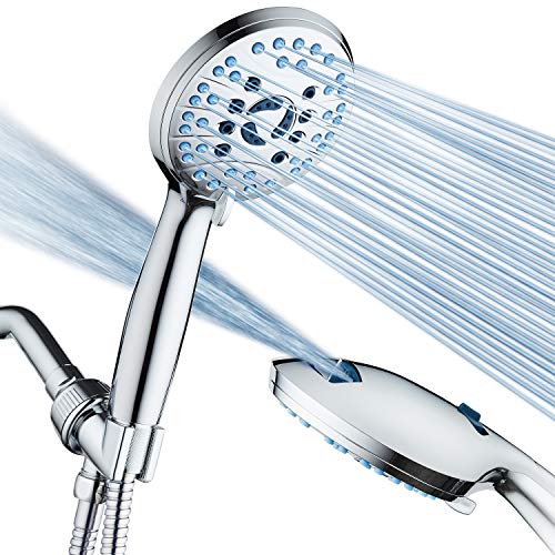 AquaCare 8-mode High Pressure Handheld Shower Head with 2-mode Power Wash - color: Premium Chrome, style: 1.8 Gallon Per Minute