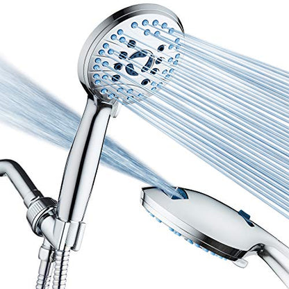 AquaCare 8-mode High Pressure Handheld Shower Head with 2-mode Power Wash - color: Premium Chrome, style: 1.8 Gallon Per Minute