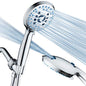 AquaCare 8-mode High Pressure Handheld Shower Head with 2-mode Power Wash - color: Premium Chrome, style: 1.8 Gallon Per Minute