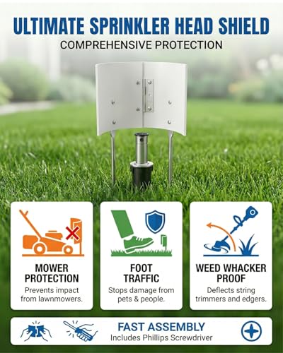 Hinged Adjustable Sprinkler Guard, 16.5 in Length, 2 to 7 in Width