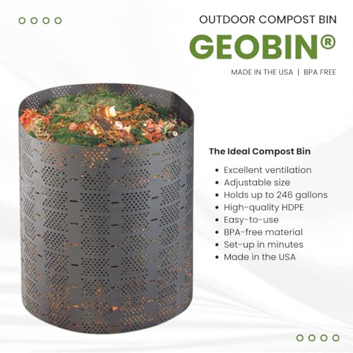 Geobin Compost Bin - 246 Gallon, Expandable, Easy Assembly, Made in The USA (Tan) - color: Tan
