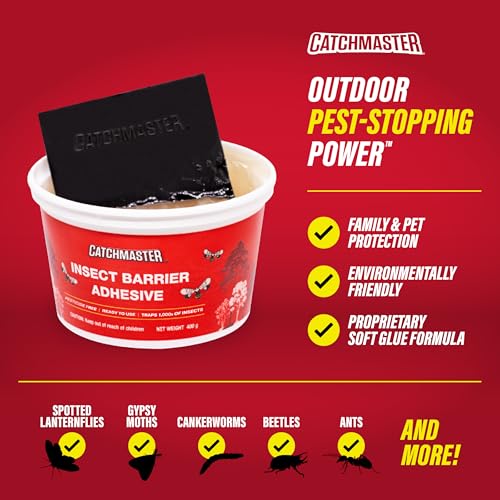 Catchmaster Tree Banding Insect Barrier 6Pk, 15oz Pails, Lanternfly & Ant Traps, Outdoor Adhesive Crawling Insect Trap to Protect Trees, Fruit & Plants - size: 6 Tubs